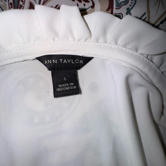 Ann Taylor Ivory Ruffled Top - Picture 3 of 3